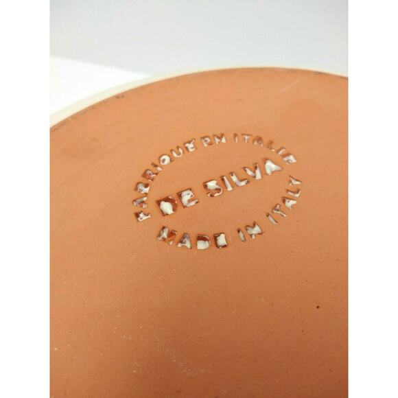 De Silva Terra Cotta Pottery Dish Made In Italy - Picture 6 of 6
